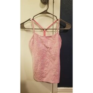 Lululemon Pink Athletic Tank with Built in Bra
